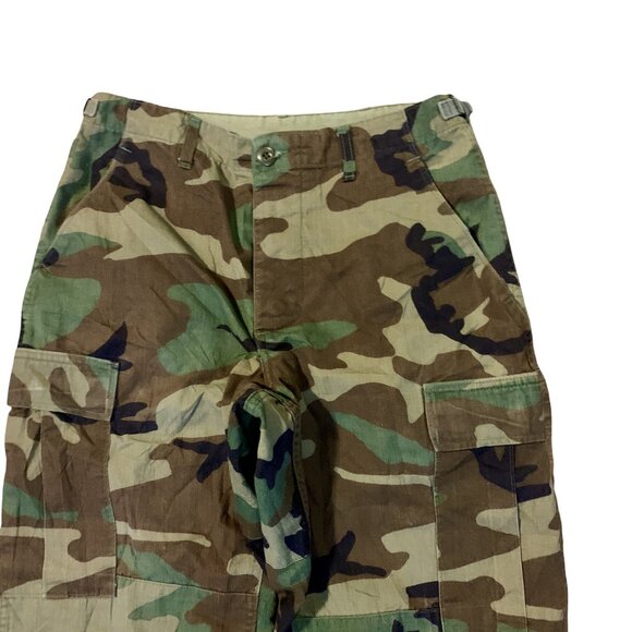 Trousers, Woodland Camo Combat Cotton/Nylon Small/Short Women s 29X31 - Picture 5 of 7